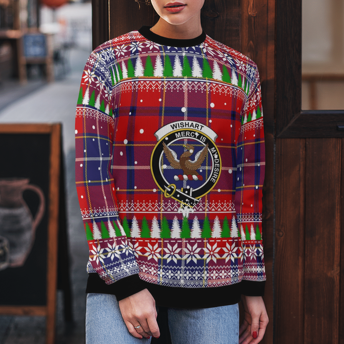 Clan Wishart Dress Crest Tartan Christmas Ugly Sweater MM62 Wishart Dress Crest Tartan Tartan Ugly Sweater   