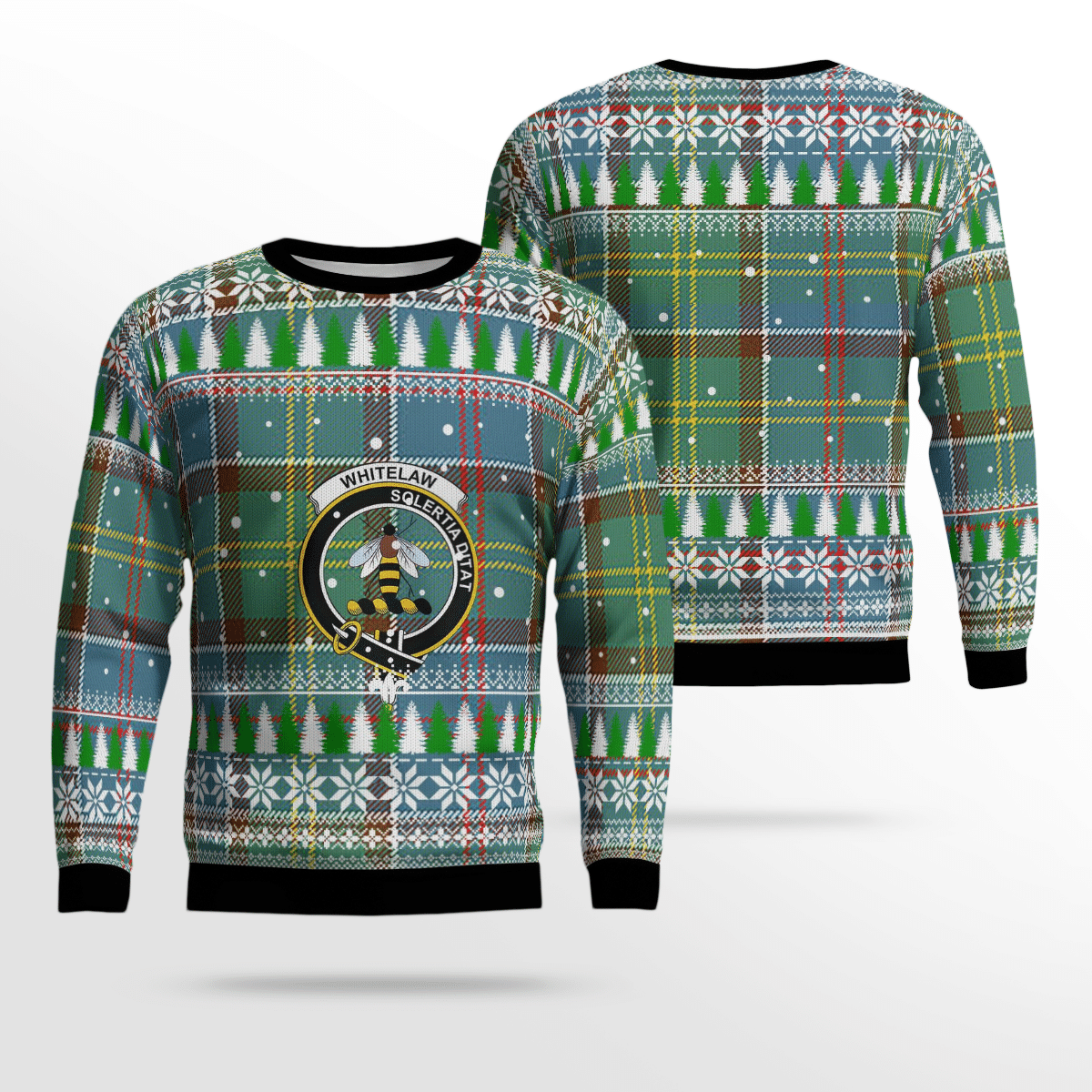 Clan Whitelaw Crest Tartan Christmas Ugly Sweater SQ13 Whitelaw Crest Tartan Tartan Ugly Sweater   