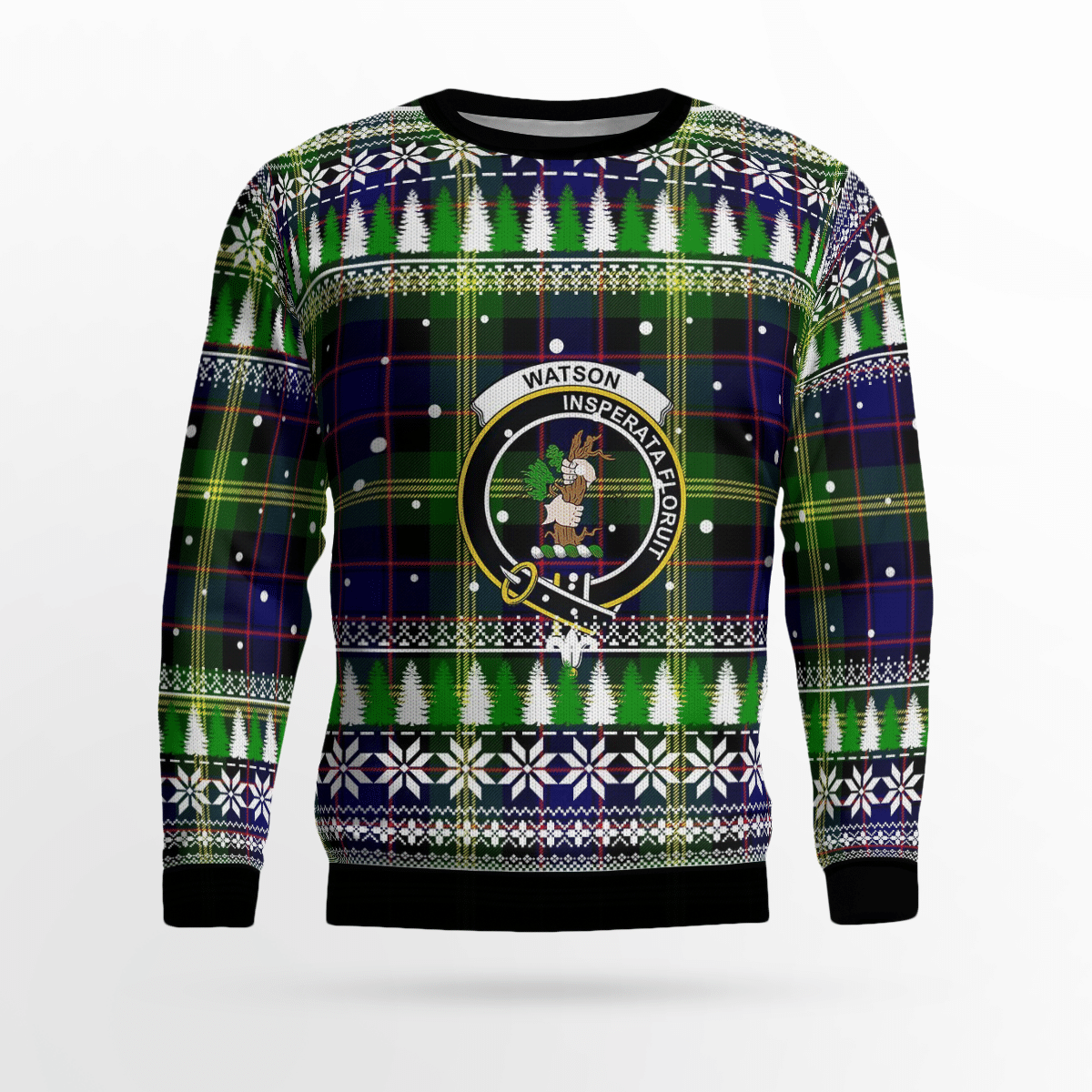 Clan Watson Modern Crest Tartan Christmas Ugly Sweater DX83 Watson Modern Crest Tartan Tartan Ugly Sweater   