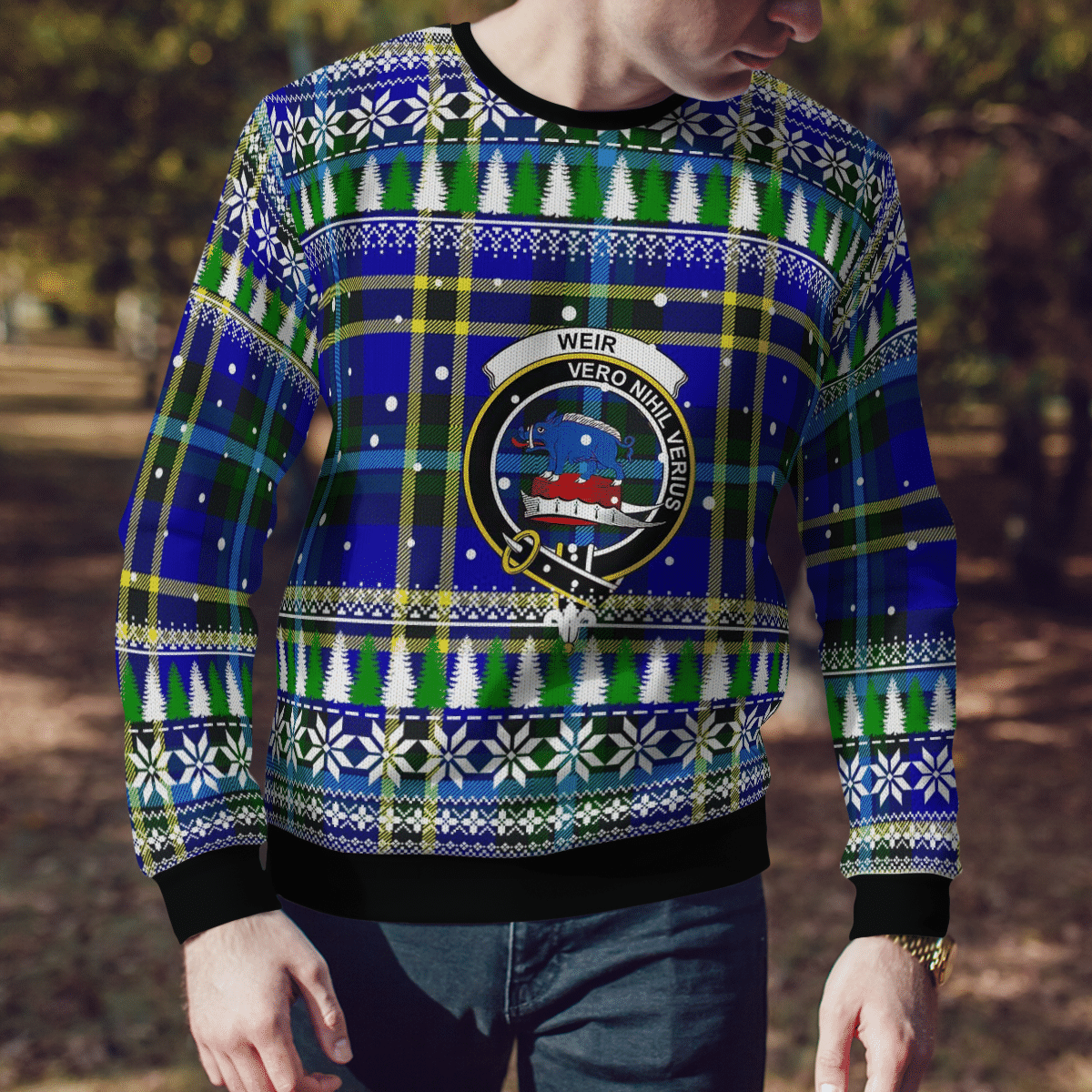 Clan Weir Modern Crest Tartan Christmas Ugly Sweater IT85 Weir Modern Crest Tartan Tartan Ugly Sweater   