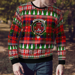 Clan MacNaughton Modern Crest Tartan Christmas Ugly Sweater XT40 MacNaughton Modern Crest Tartan Tartan Ugly Sweater   