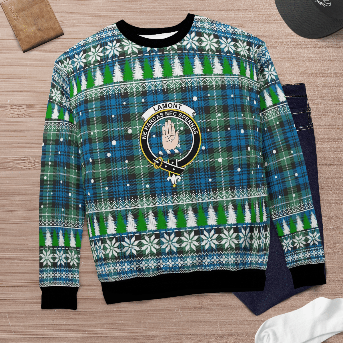 Clan Lamont Ancient Crest Tartan Christmas Ugly Sweater QJ84 Lamont Ancient Crest Tartan Tartan Ugly Sweater   