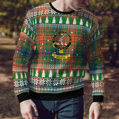 Clan Wilson Ancient Crest Tartan Christmas Ugly Sweater RP80 Wilson Ancient Crest Tartan Tartan Ugly Sweater   