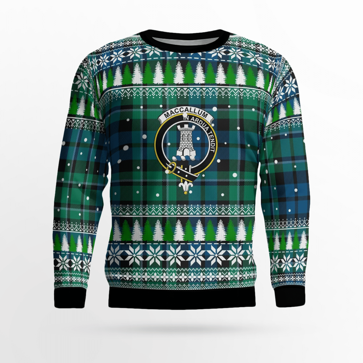 Clan MacCallum Ancient Crest Tartan Christmas Ugly Sweater QR44 MacCallum Ancient Crest Tartan Tartan Ugly Sweater   