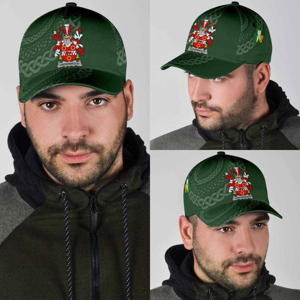 Clan Underwood Coat Of Arms - Irish Family Crest St Patrick's Day Classic CapRZ64 Classic Cap - Underwood Coat Of Arms St Patrick's Day Classic Cap Irish Cap   