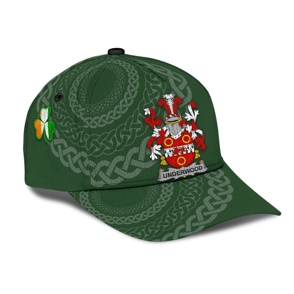 Clan Underwood Coat Of Arms - Irish Family Crest St Patrick's Day Classic CapRZ64 Classic Cap - Underwood Coat Of Arms St Patrick's Day Classic Cap Irish Cap   