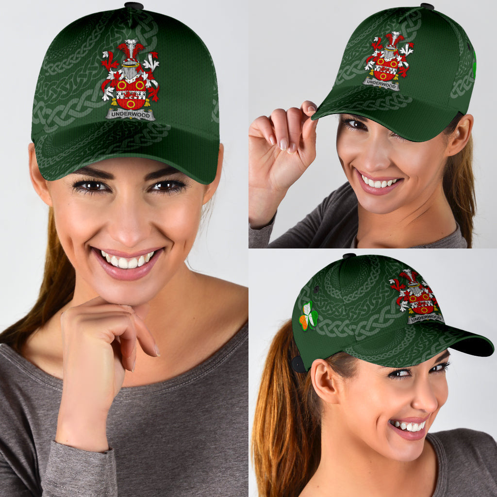 Clan Underwood Coat Of Arms - Irish Family Crest St Patrick's Day Classic CapRZ64 Classic Cap - Underwood Coat Of Arms St Patrick's Day Classic Cap Irish Cap   