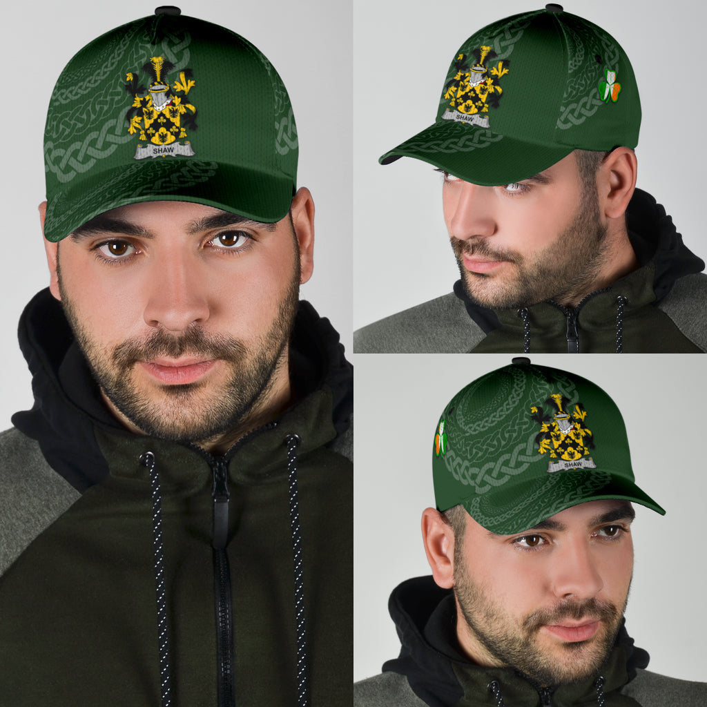 Clan Shaw Coat Of Arms - Irish Family Crest St Patrick's Day Classic CapFH51 Classic Cap - Shaw Coat Of Arms St Patrick's Day Classic Cap Irish Cap   