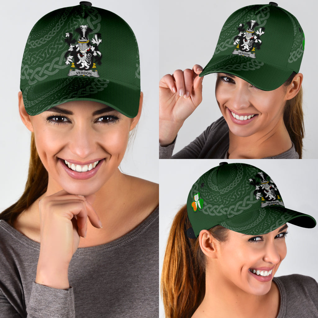 Clan Verdon Coat Of Arms - Irish Family Crest St Patrick's Day Classic CapBO20 Classic Cap - Verdon Coat Of Arms St Patrick's Day Classic Cap Irish Cap   