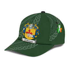 Clan Odonnell Coat Of Arms - Irish Family Crest St Patrick's Day Classic CapWT82 Classic Cap - Odonnell Coat Of Arms St Patrick's Day Classic Cap Irish Cap   