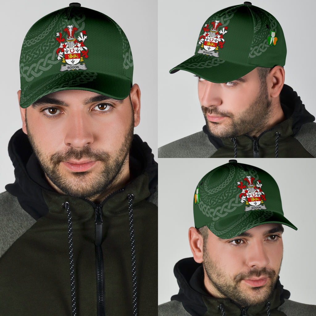 Clan Rodon Coat Of Arms - Irish Family Crest St Patrick's Day Classic CapRY84 Classic Cap - Rodon Coat Of Arms St Patrick's Day Classic Cap Irish Cap   