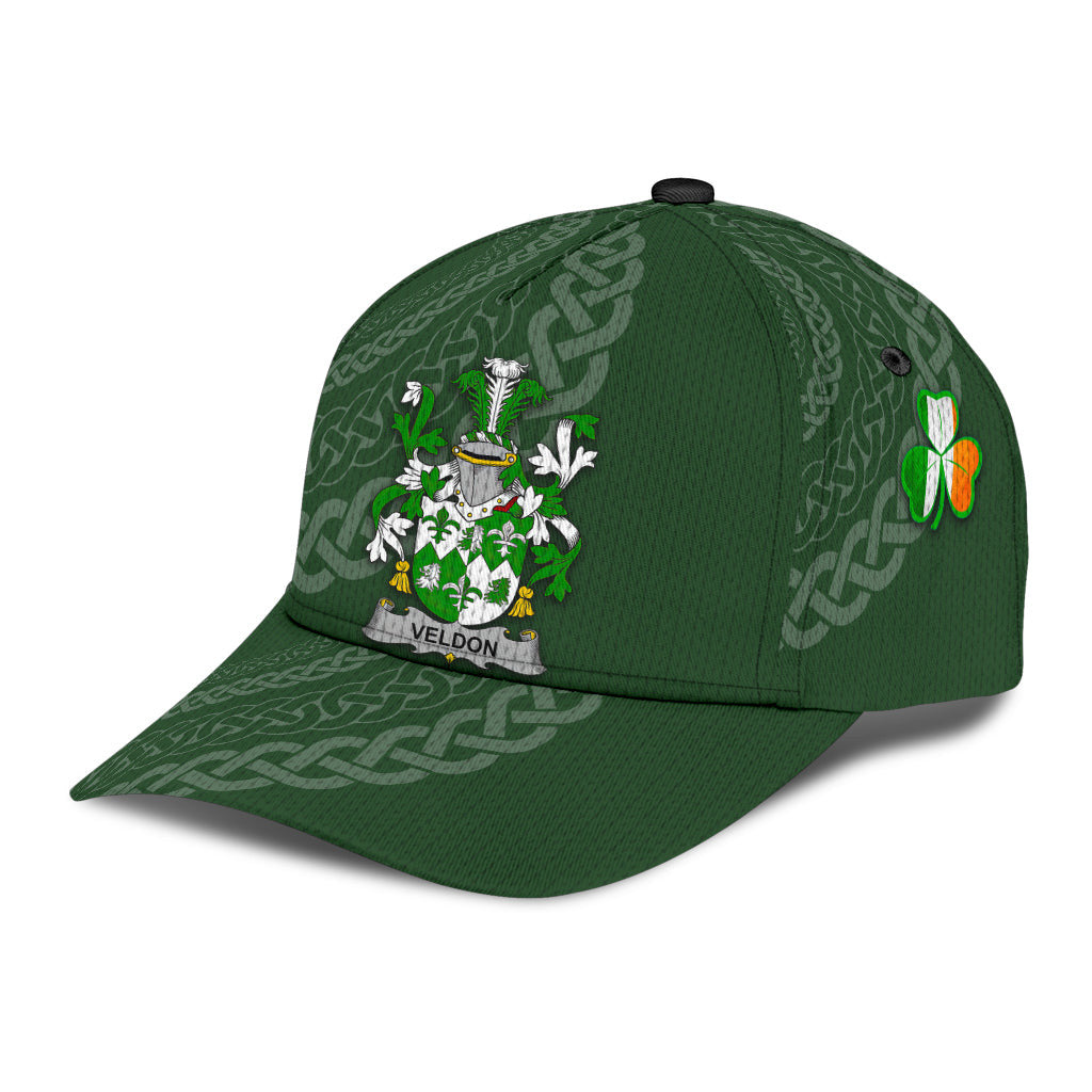 Clan Veldon Coat Of Arms - Irish Family Crest St Patrick's Day Classic CapZZ12 Classic Cap - Veldon Coat Of Arms St Patrick's Day Classic Cap Irish Cap   