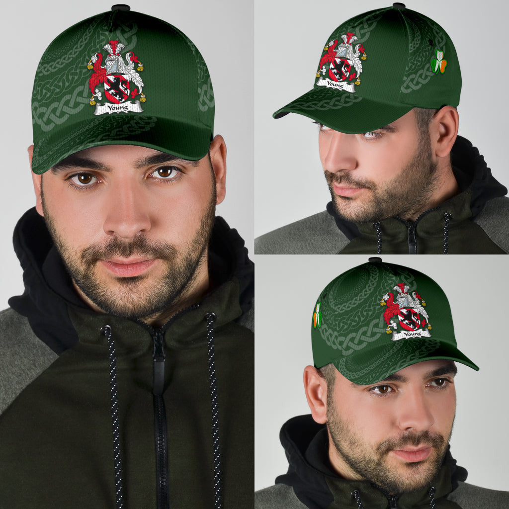 Clan Young Coat Of Arms - Irish Family Crest St Patrick's Day Classic CapIX19 Classic Cap - Young Coat Of Arms St Patrick's Day Classic Cap Irish Cap   