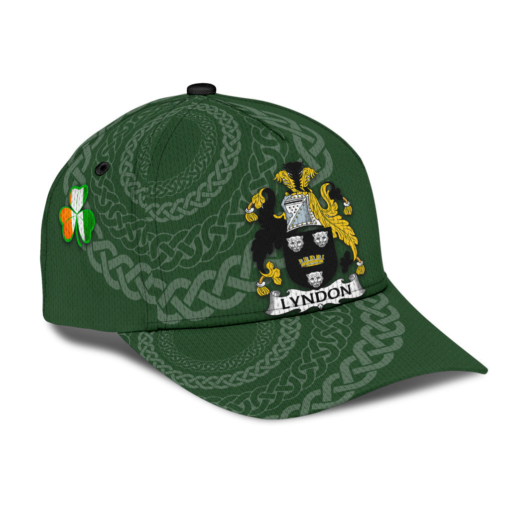 Clan Lyndon Coat Of Arms - Irish Family Crest St Patrick's Day Classic CapTX92 Classic Cap - Lyndon Coat Of Arms St Patrick's Day Classic Cap Irish Cap   