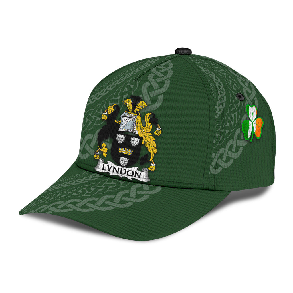 Clan Lyndon Coat Of Arms - Irish Family Crest St Patrick's Day Classic CapTX92 Classic Cap - Lyndon Coat Of Arms St Patrick's Day Classic Cap Irish Cap   