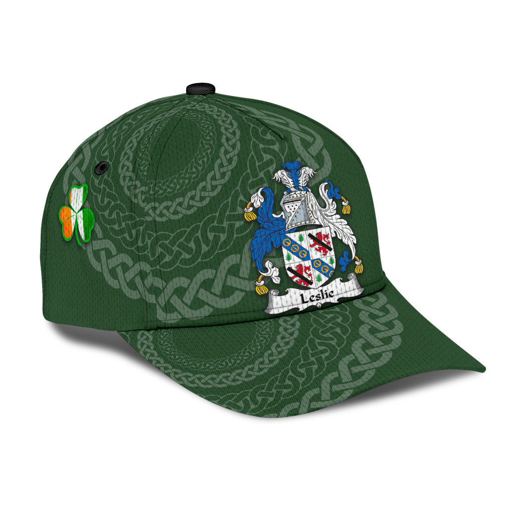 Clan Leslie Coat Of Arms - Irish Family Crest St Patrick's Day Classic CapXK39 Classic Cap - Leslie Coat Of Arms St Patrick's Day Classic Cap Irish Cap   