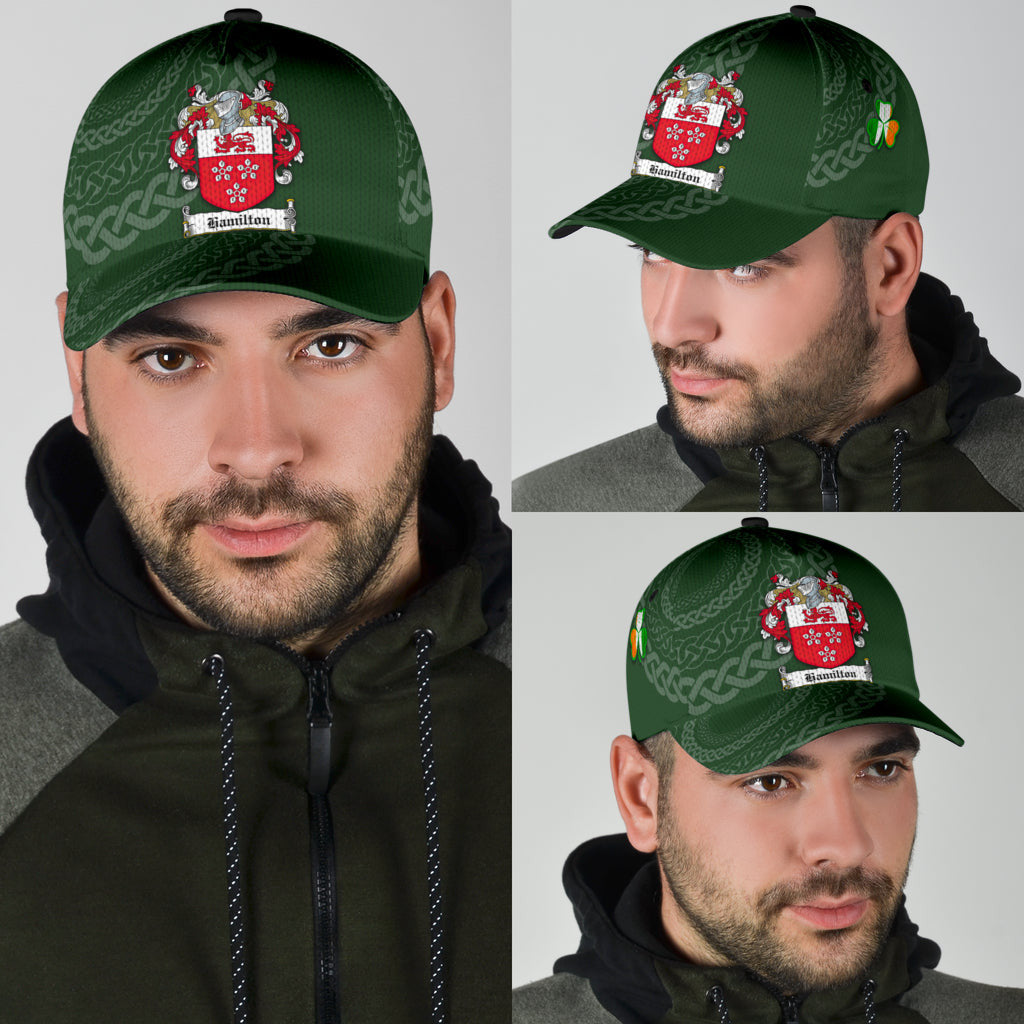 Clan Hamilton Coat Of Arms - Irish Family Crest St Patrick's Day Classic CapCI77 Classic Cap - Hamilton Coat Of Arms St Patrick's Day Classic Cap Irish Cap   