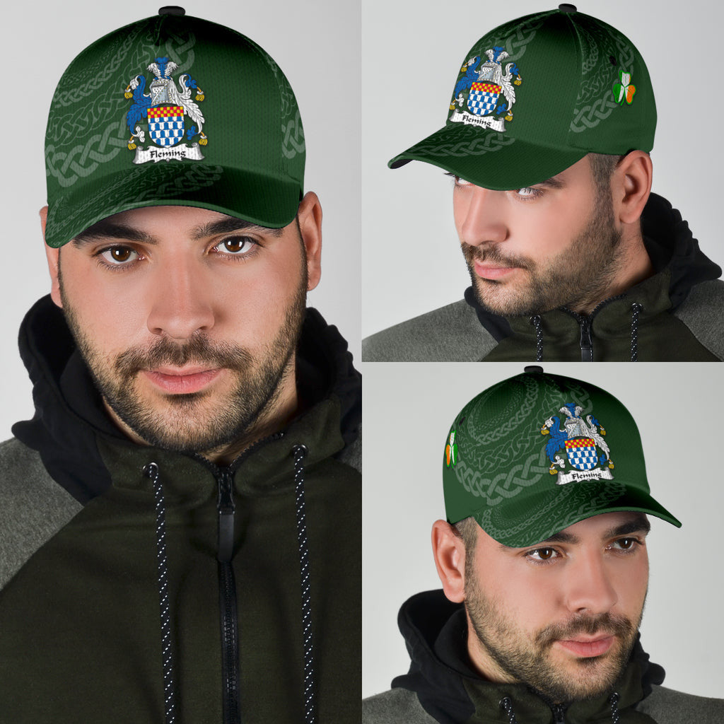 Clan Fleming Coat Of Arms - Irish Family Crest St Patrick's Day Classic CapEN33 Classic Cap - Fleming Coat Of Arms St Patrick's Day Classic Cap Irish Cap   