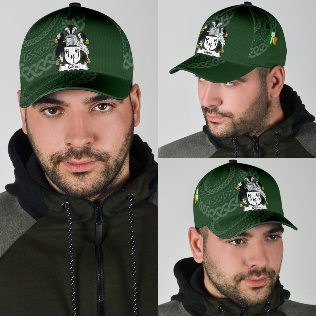 Clan Gibbs Coat Of Arms - Irish Family Crest St Patrick's Day Classic CapGW34 Classic Cap - Gibbs Coat Of Arms St Patrick's Day Classic Cap Irish Cap   