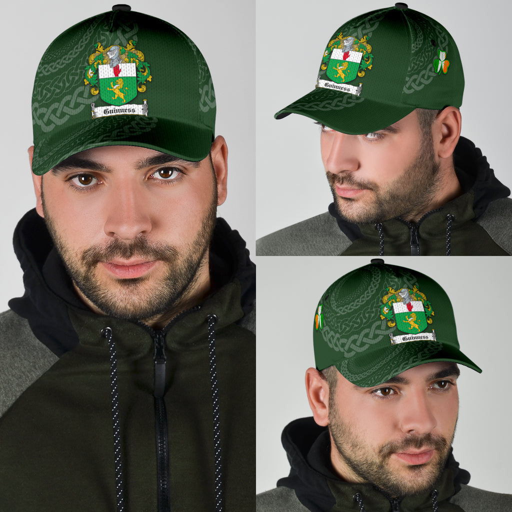 Clan Guinness Coat Of Arms - Irish Family Crest St Patrick's Day Classic CapHS13 Classic Cap - Guinness Coat Of Arms St Patrick's Day Classic Cap Irish Cap   