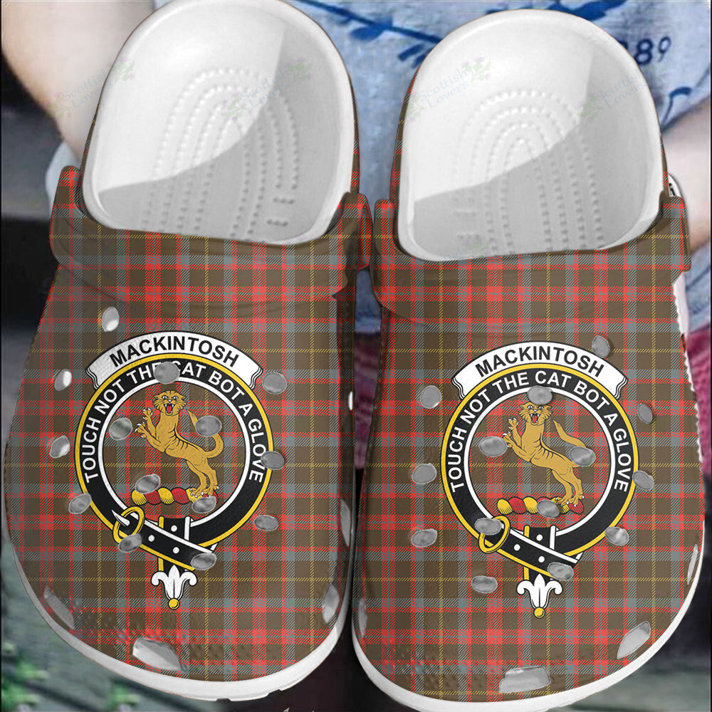 Clan MacKintosh Hunting Weathered Tartan Crest Clogs Classic LW61 MacKintosh Hunting Weathered Tartan Tartan Today   