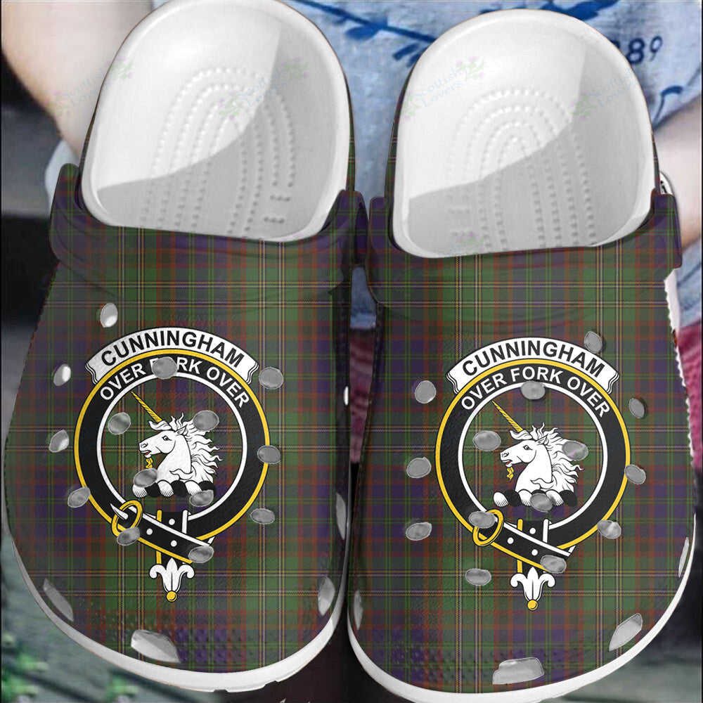 Clan Cunningham Hunting Modern Tartan Crest Clogs Classic PB18 Cunningham Hunting Modern Tartan Tartan Today   