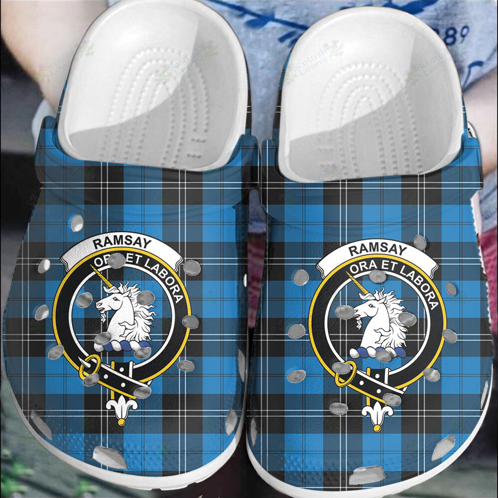 Clan Ramsay Blue Ancient Tartan Crest Clogs Classic UV11 Ramsay Blue Ancient Tartan Tartan Today   