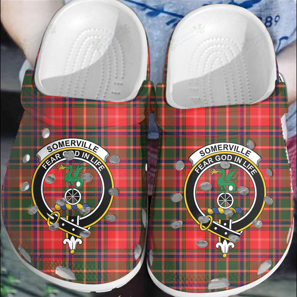 Clan Somerville Modern Tartan Crest Clogs Classic LQ35 Somerville Modern Tartan Tartan Today   