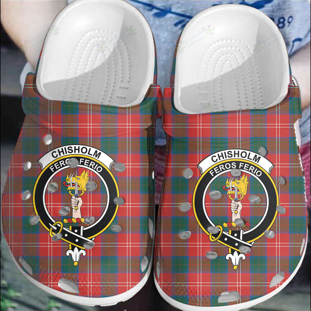 Clan Chisholm Ancient Tartan Crest Clogs Classic AX20 Chisholm Ancient Tartan Tartan Today   