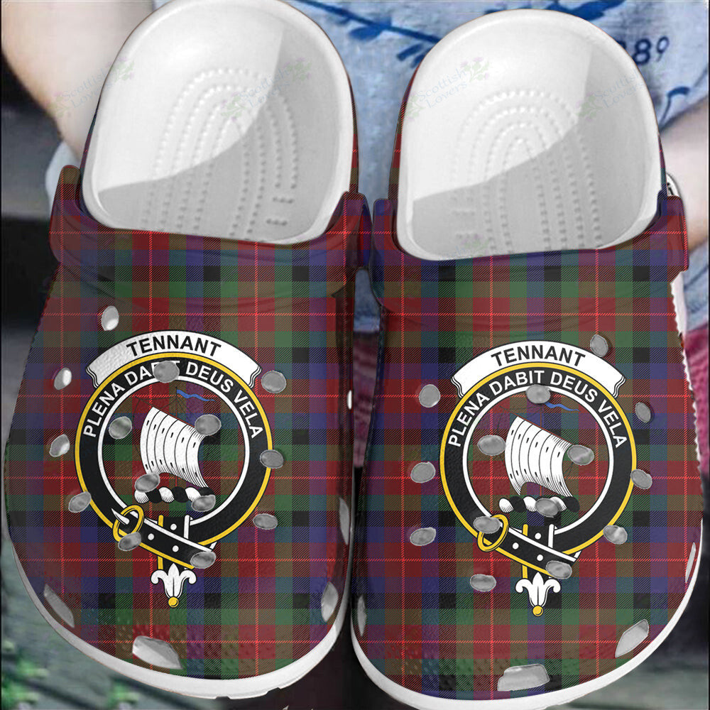 Clan Tennant Tartan Crest Clogs Classic WQ87 Tennant Tartan Tartan Today   