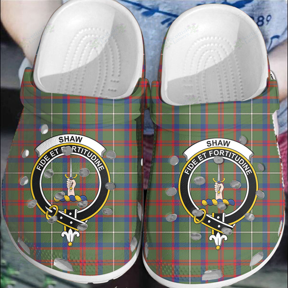 Clan Shaw Green Modern Tartan Crest Clogs Classic QI61 Shaw Green Modern Tartan Tartan Today   