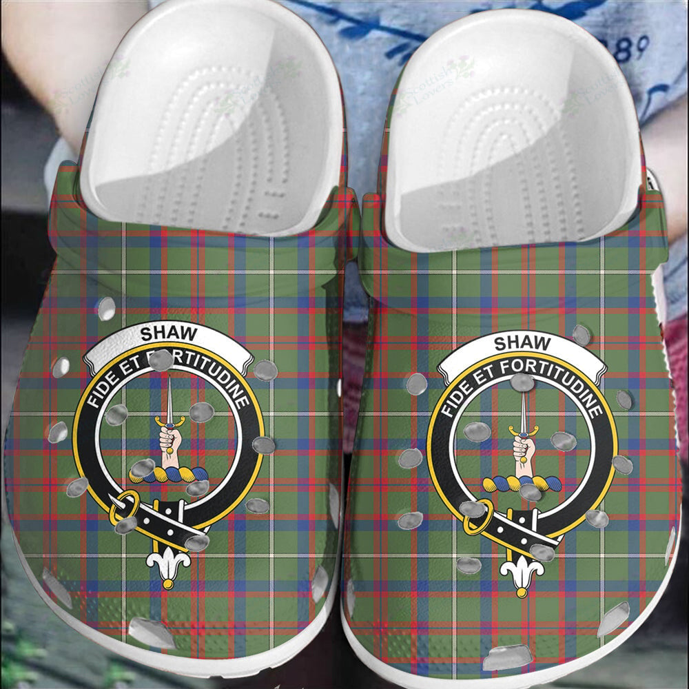 Clan Shaw Green Modern Tartan Crest Clogs Classic KV33 Shaw Green Modern Tartan Tartan Today   