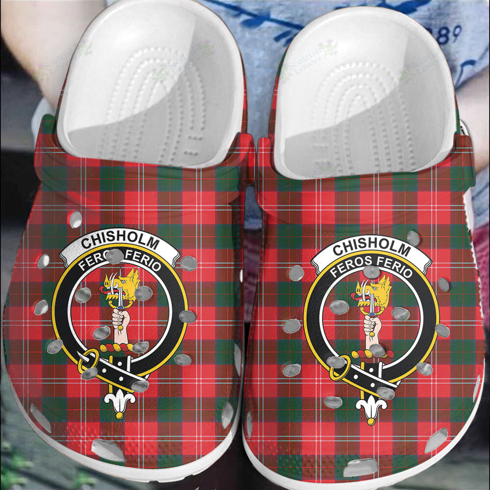 Clan Chisholm Modern Tartan Crest Clogs Classic TU16 Chisholm Modern Tartan Tartan Today   