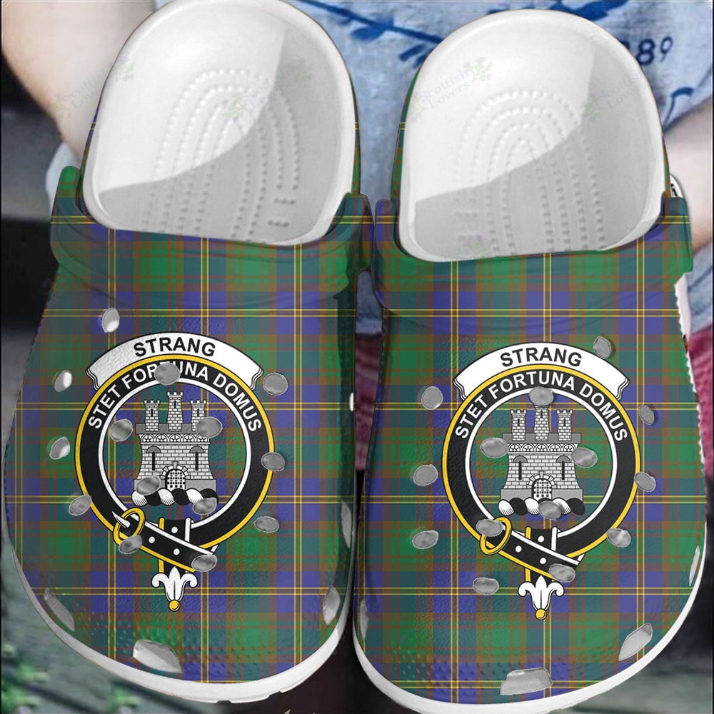 Clan Strange of Balkaskie Tartan Crest Clogs Classic IH92 Strange of Balkaskie Tartan Tartan Today   