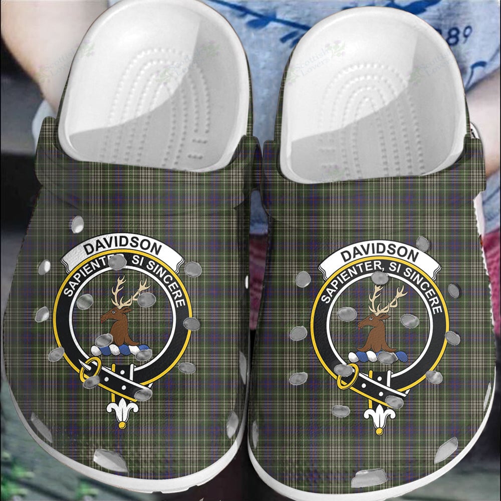 Clan Davidson Tulloch Dress Tartan Crest Clogs Classic CJ26 Davidson Tulloch Dress Tartan Tartan Today   