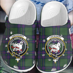 Clan Lockhart Tartan Crest Clogs Classic TT98 Lockhart Tartan Tartan Today   