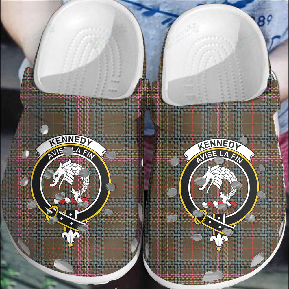 Clan Kennedy Weathered Tartan Crest Clogs Classic BO37 Kennedy Weathered Tartan Tartan Today   