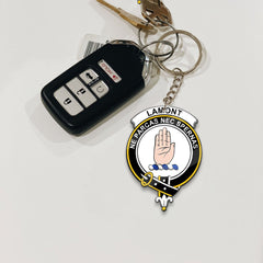 Clan Lamont Tartan Crest Keychain GR22 Clan Lamont Tartan Today   