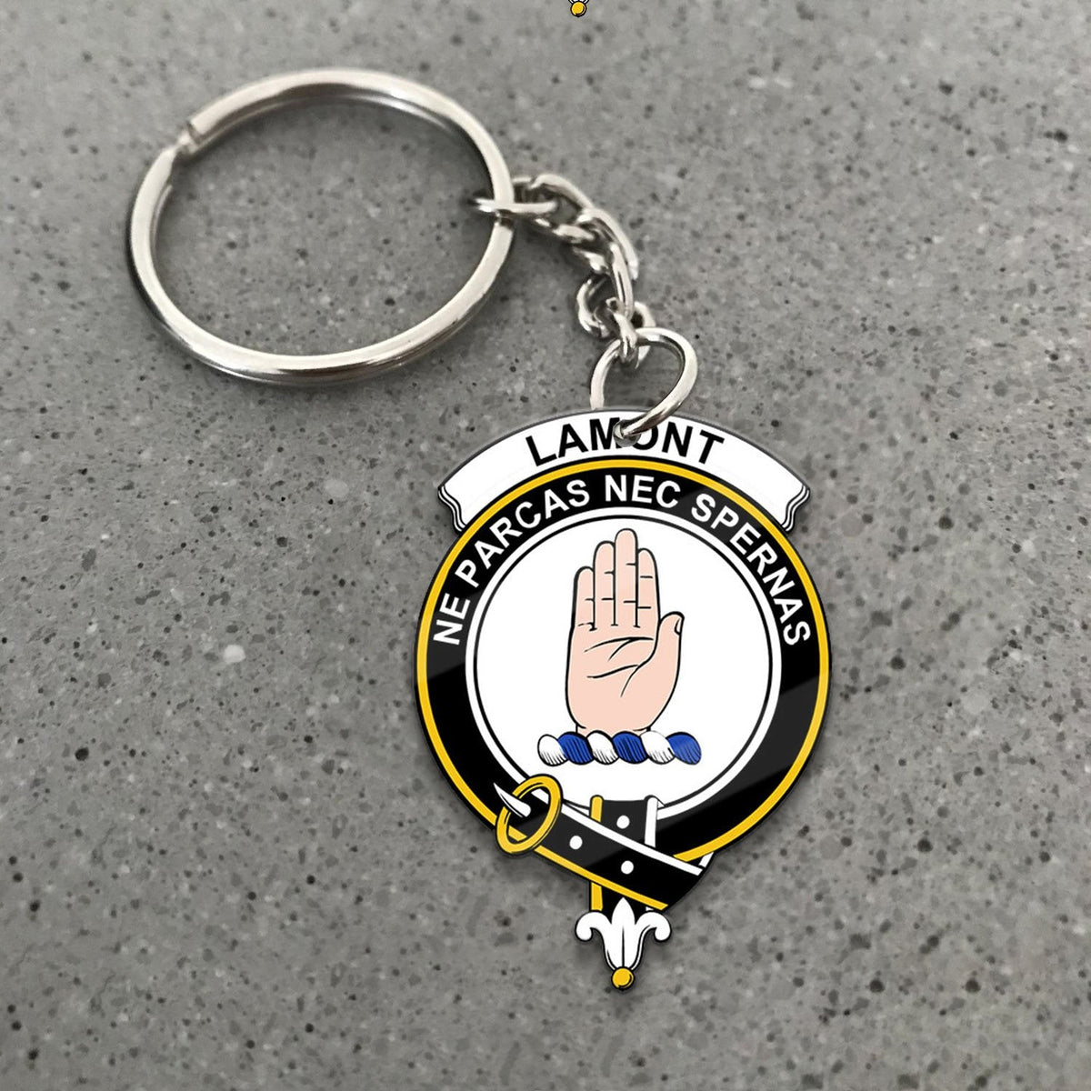 Clan Lamont Tartan Crest Keychain GR22 Clan Lamont Tartan Today   