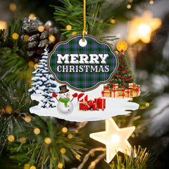 Clan Wishart Hunting "Merry Christmas" Tartan Acrylic Ornament XP72 Wishart Hunting Tartan Tartan Christmas   