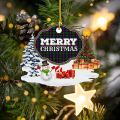 Clan Urquhart Modern "Merry Christmas" Tartan Acrylic Ornament RR32 Urquhart Modern Tartan Tartan Christmas   