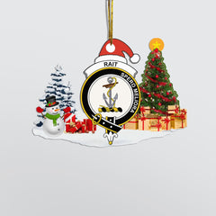 Clan Rait Crest Tartan Acrylic Christmas Ornament YV94 Rait Tartan Tartan Christmas   