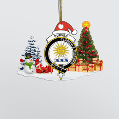 Clan Purves Crest Tartan Acrylic Christmas Ornament OH26 Purves Tartan Tartan Christmas   