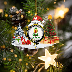 Clan Don Crest Tartan Acrylic Christmas Ornament CL17 Don Tartan Tartan Christmas   