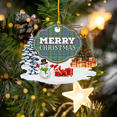 Clan Whitelaw "Merry Christmas" Tartan Acrylic Ornament FL37 Whitelaw Tartan Tartan Christmas   