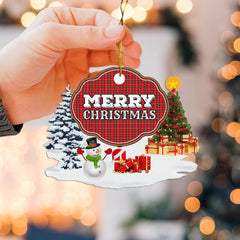 Clan Stuart of Bute "Merry Christmas" Tartan Acrylic Ornament CG28 Stuart of Bute Tartan Tartan Christmas   