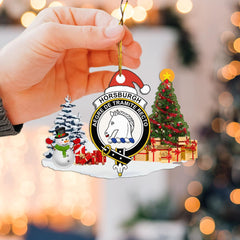 Clan Horsburgh Crest Tartan Acrylic Christmas Ornament FT91 Horsburgh Tartan Tartan Christmas   