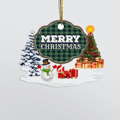 Clan Spottiswood (Tweedside) "Merry Christmas" Tartan Acrylic Ornament TS18 Spottiswood (Tweedside) Tartan Tartan Christmas   