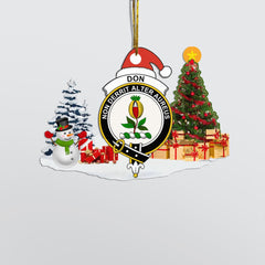 Clan Don Crest Tartan Acrylic Christmas Ornament CL17 Don Tartan Tartan Christmas   