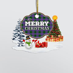 Clan Elphinstone "Merry Christmas" Tartan Acrylic Ornament CS60 Elphinstone Tartan Tartan Christmas   